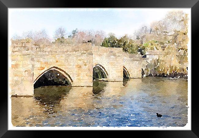 Bakewell Bridge Framed Print by Ann Garrett