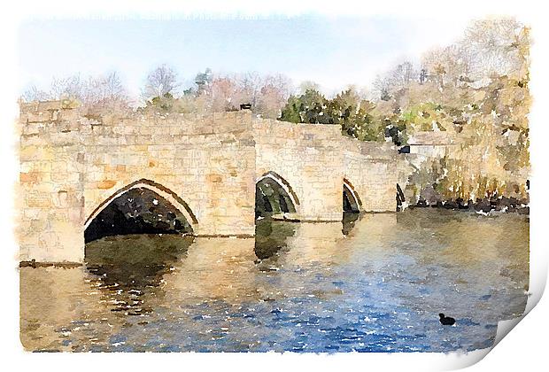 Bakewell Bridge Print by Ann Garrett