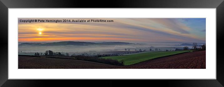 Sunrise over the Culm valley Framed Mounted Print by Pete Hemington