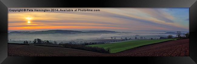 Sunrise over the Culm valley Framed Print by Pete Hemington