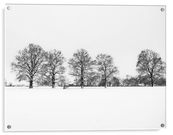 Sevenoaks in the Snow Acrylic by Dawn Cox