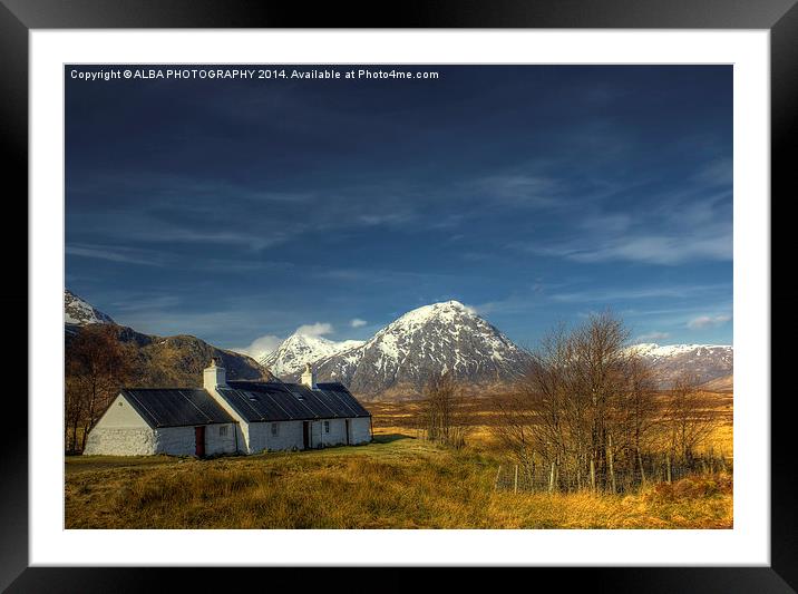 Blackrock Cottage, Glencoe, Scotland. Framed Mounted Print by ALBA PHOTOGRAPHY