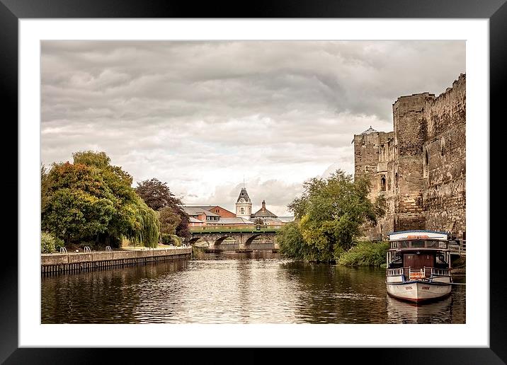 Majestic Castle Watching over the Mighty River Tre Framed Mounted Print by P D