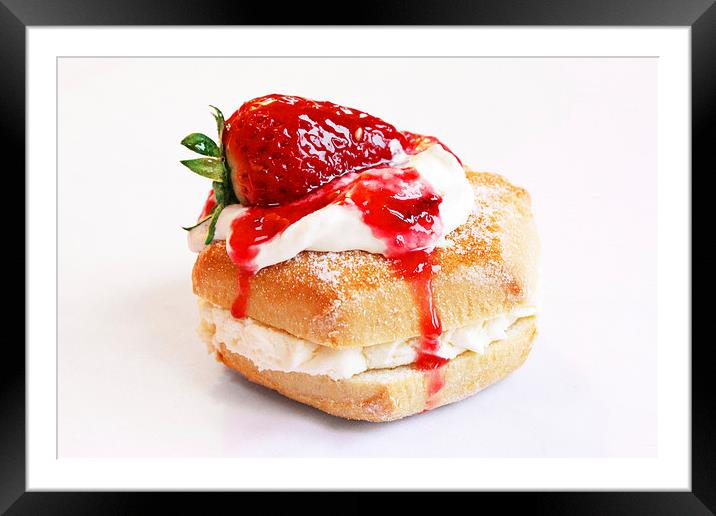 Strawberry Scone Framed Mounted Print by Alex Hooker