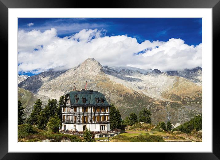 Villa Cassel Swiss Alps Switzerland Framed Mounted Print by Matthias Hauser