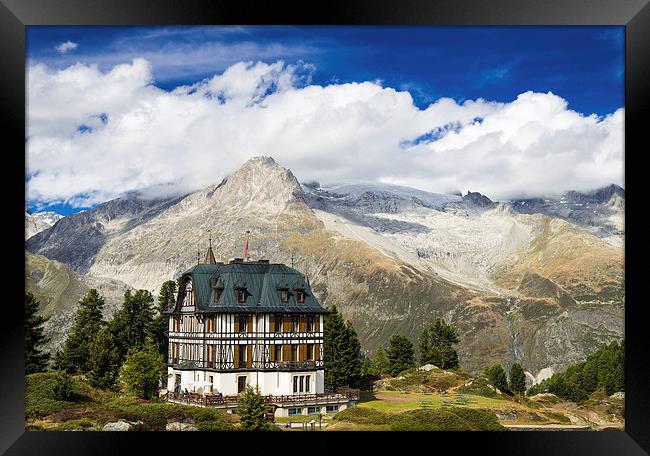 Villa Cassel Swiss Alps Switzerland Framed Print by Matthias Hauser