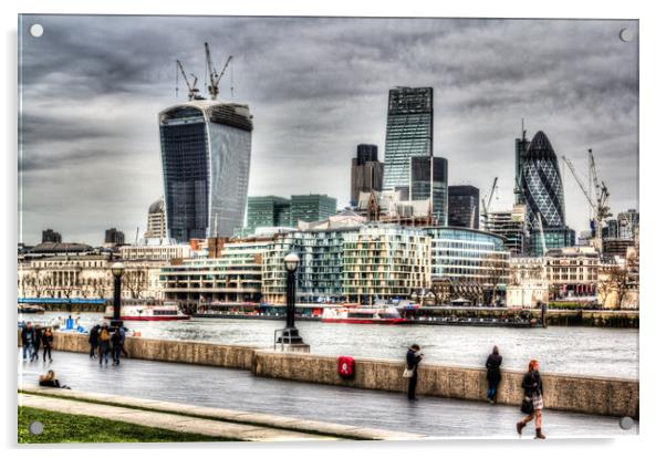 City of London Acrylic by David Pyatt