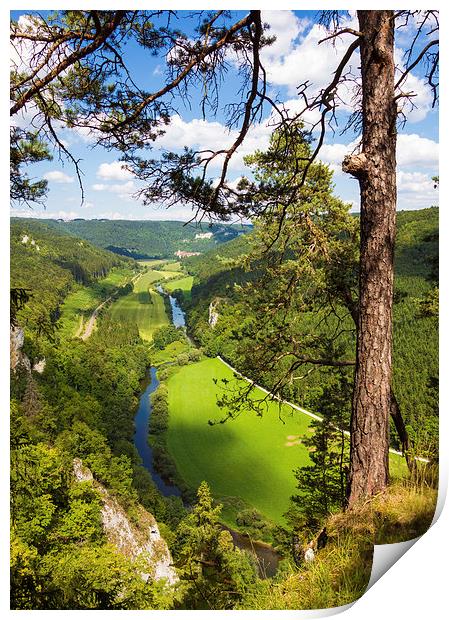 Donautal Danube valley Germany Print by Matthias Hauser