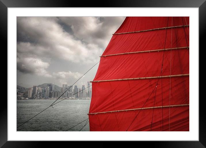 Hong Kong skyline Framed Mounted Print by Andrew Warhurst