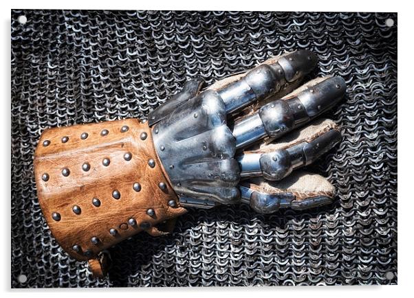 Knight glove and chain armor Acrylic by Matthias Hauser