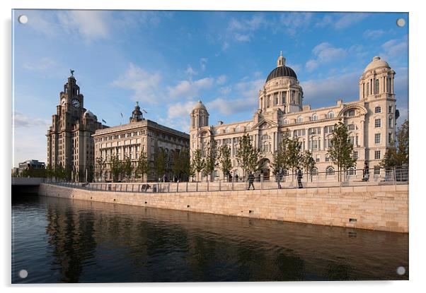 The Three Graces, Liverpool Acrylic by Dave Wood