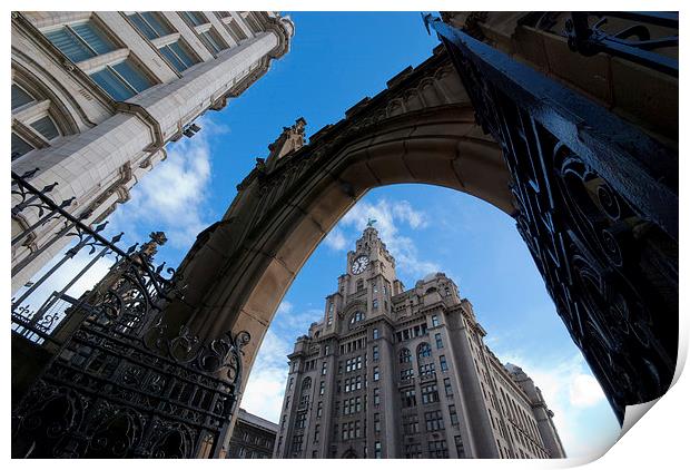 Royal Liver Building, Liverpool Print by Dave Wood