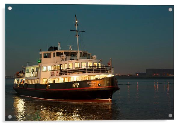 Liverpool and Wirral River Mersey Ferry Acrylic by Dave Wood
