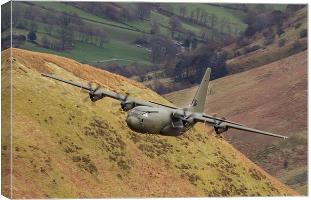 RAF Hercules low level sortie Canvas Print by Oxon Images