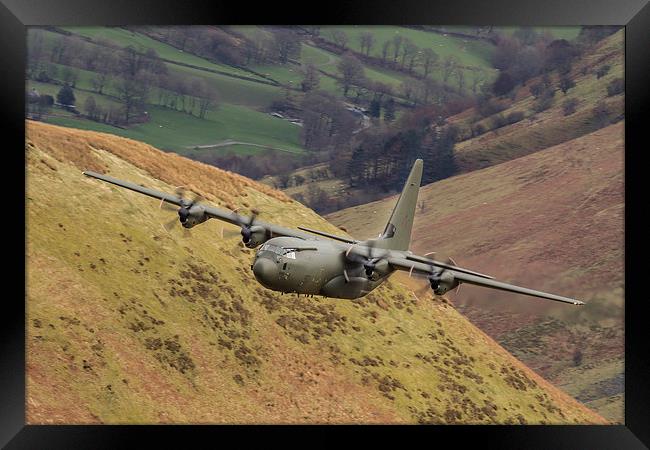 RAF Hercules low level sortie Framed Print by Oxon Images