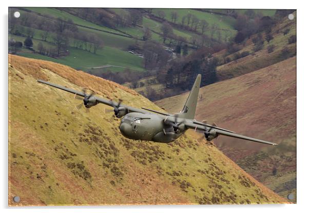 RAF Hercules low level sortie Acrylic by Oxon Images