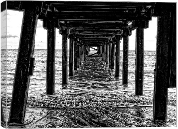 under the boardwalk Canvas Print by chrissy woodhouse