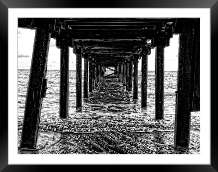 under the boardwalk Framed Mounted Print by chrissy woodhouse