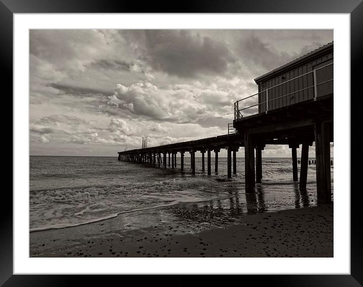 Claremont Pier Framed Mounted Print by chrissy woodhouse