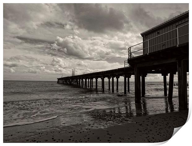 Claremont Pier Print by chrissy woodhouse