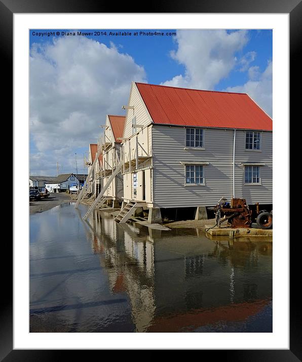 High Tide Tollesbury Framed Mounted Print by Diana Mower