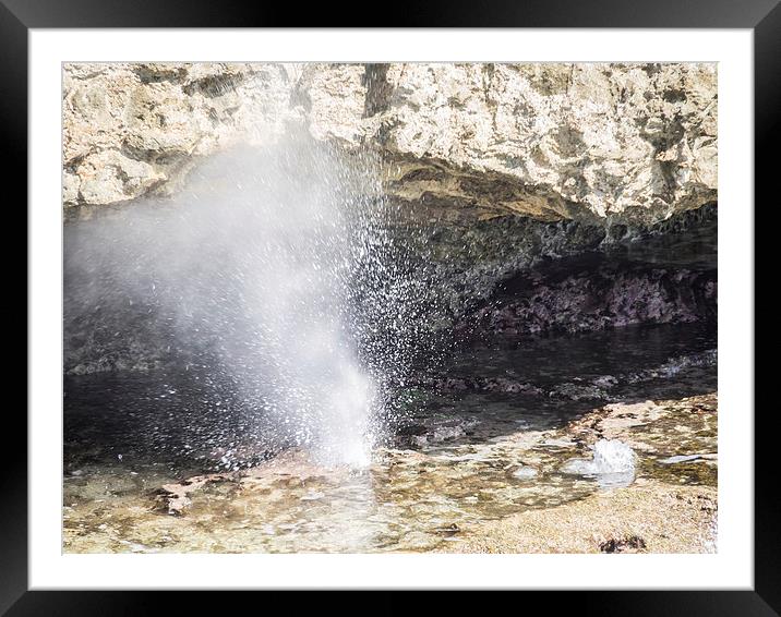 Blow hole Framed Mounted Print by Gail Johnson