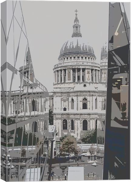 St Pauls Catherderal, Toned. Canvas Print by Becky Dix