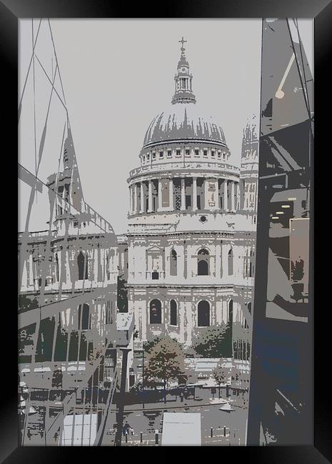 St Pauls Catherderal, Toned. Framed Print by Becky Dix