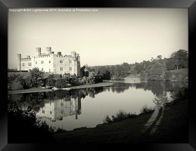 Black & White , Castle Reflections Framed Print by Bill Lighterness