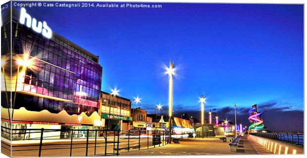 Redcar Esplanade Canvas Print by Cass Castagnoli