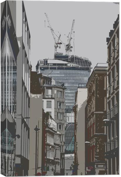 Building the Walkie Talkie. Canvas Print by Becky Dix