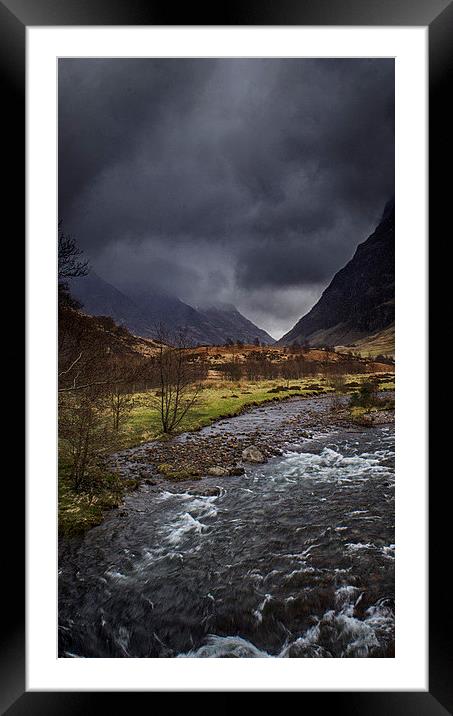Skyfall in Glencoe Framed Mounted Print by Geo Harris