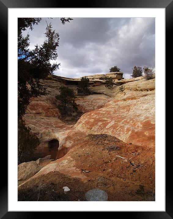 Sandstone Water Cave Framed Mounted Print by Patti Barrett