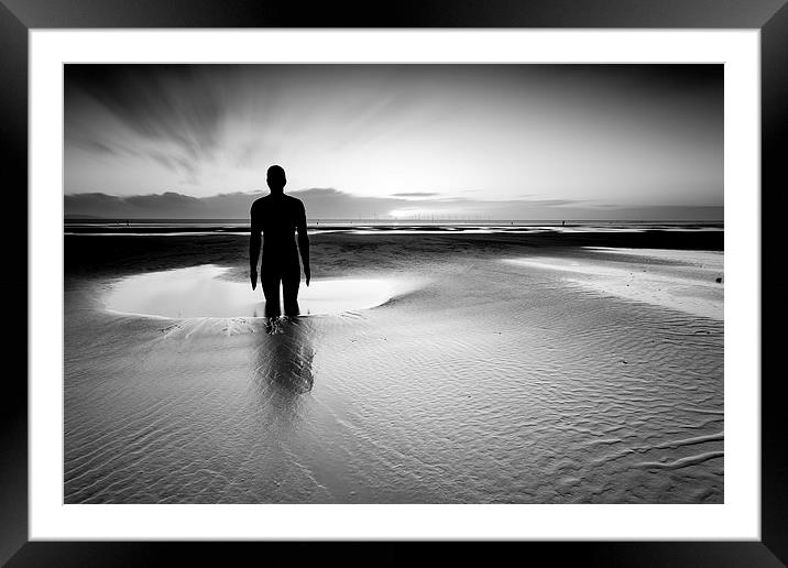 Alone At Sunset Framed Mounted Print by Jed Pearson