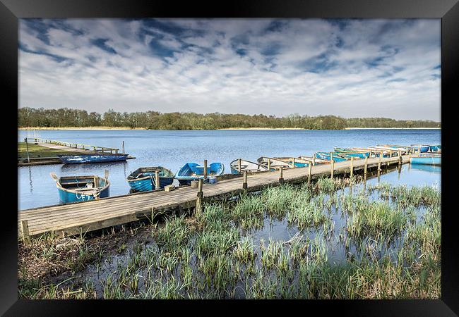 Moored at Filby Broad Framed Print by Stephen Mole