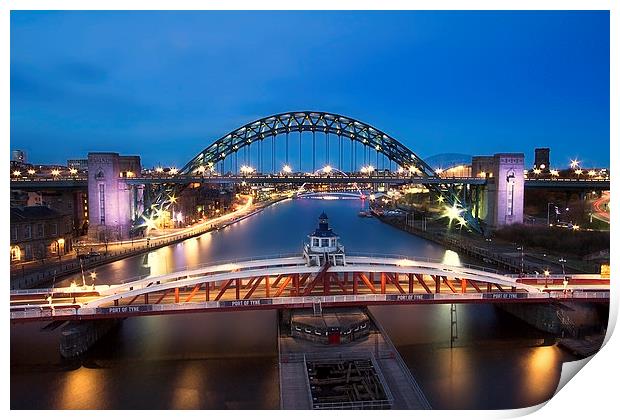 Newcastle Bridges Print by Northeast Images