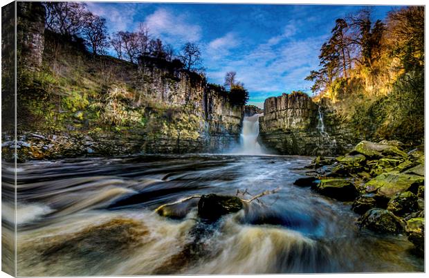 High Force Waterfall Canvas Print by Dave Hudspeth Landscape Photography