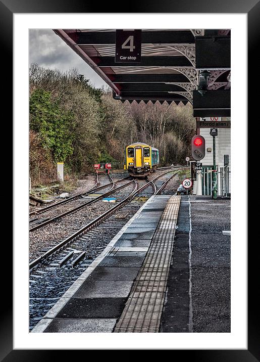 The Train Now Arriving At Framed Mounted Print by Steve Purnell