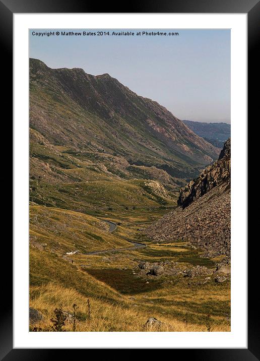 Pen - y - Pass, Snowdonia Framed Mounted Print by Matthew Bates
