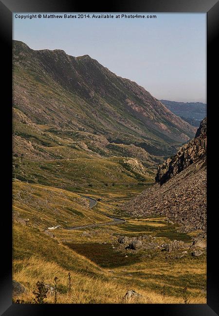 Pen - y - Pass, Snowdonia Framed Print by Matthew Bates