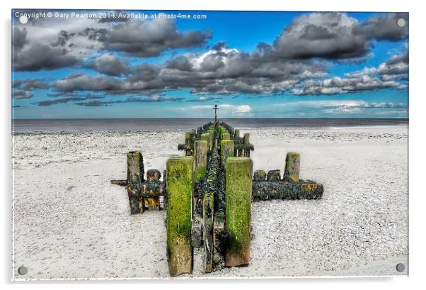 West Runton beach Acrylic by Gary Pearson