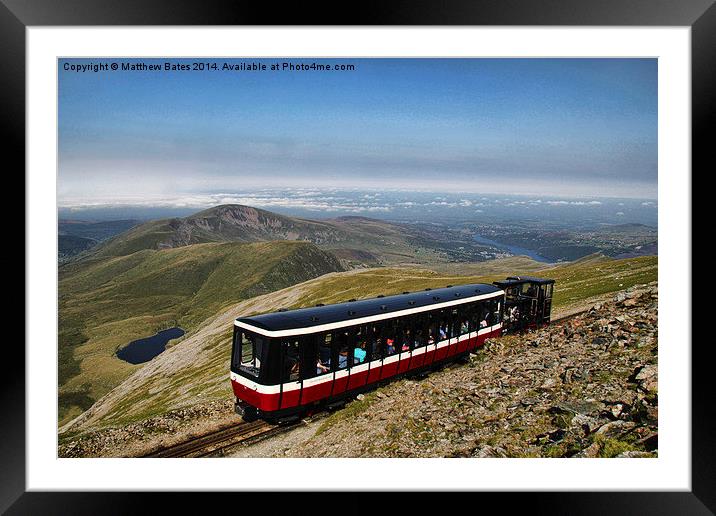 Snowdon Train Framed Mounted Print by Matthew Bates