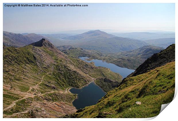 Snowdon view Print by Matthew Bates