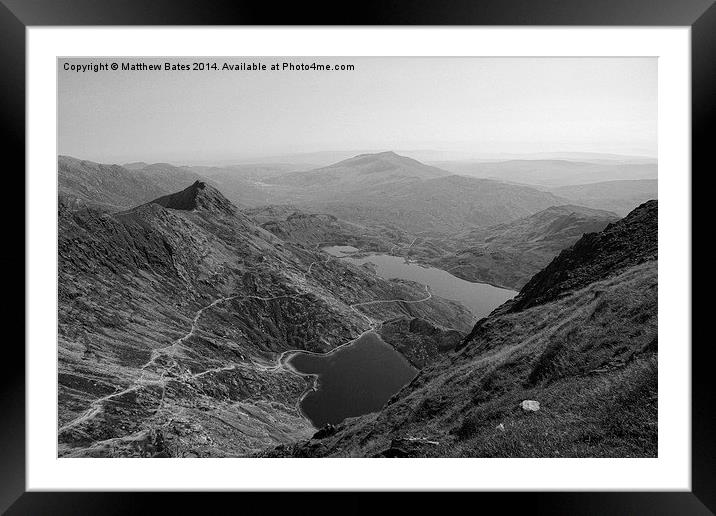 Snowdon view Framed Mounted Print by Matthew Bates