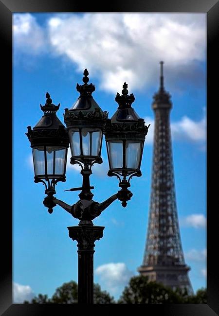 Paris Street Lamp Framed Print by Richard Cruttwell