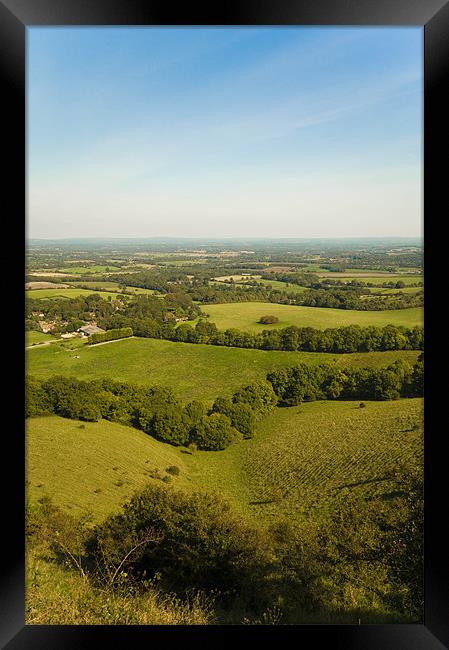 ditchling beacon in summer Framed Print by Eddie Howland