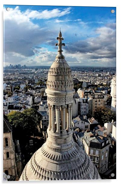 Paris Cityscape Acrylic by Richard Cruttwell