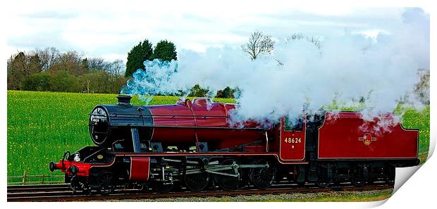 Steam Engine 48624 Print by philip milner