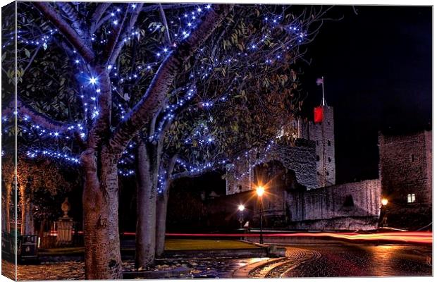 Rochester at Night Canvas Print by Richard Cruttwell