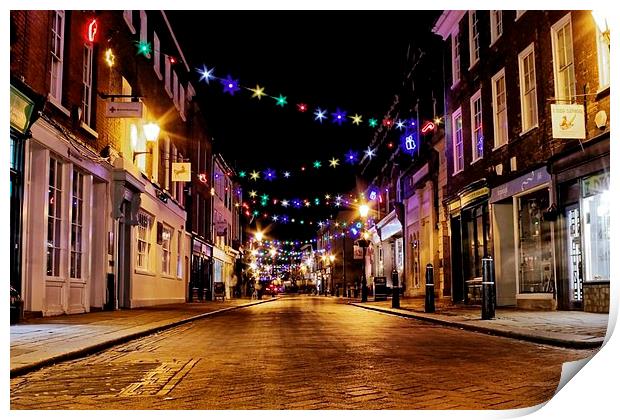 Rochester at Night Print by Richard Cruttwell